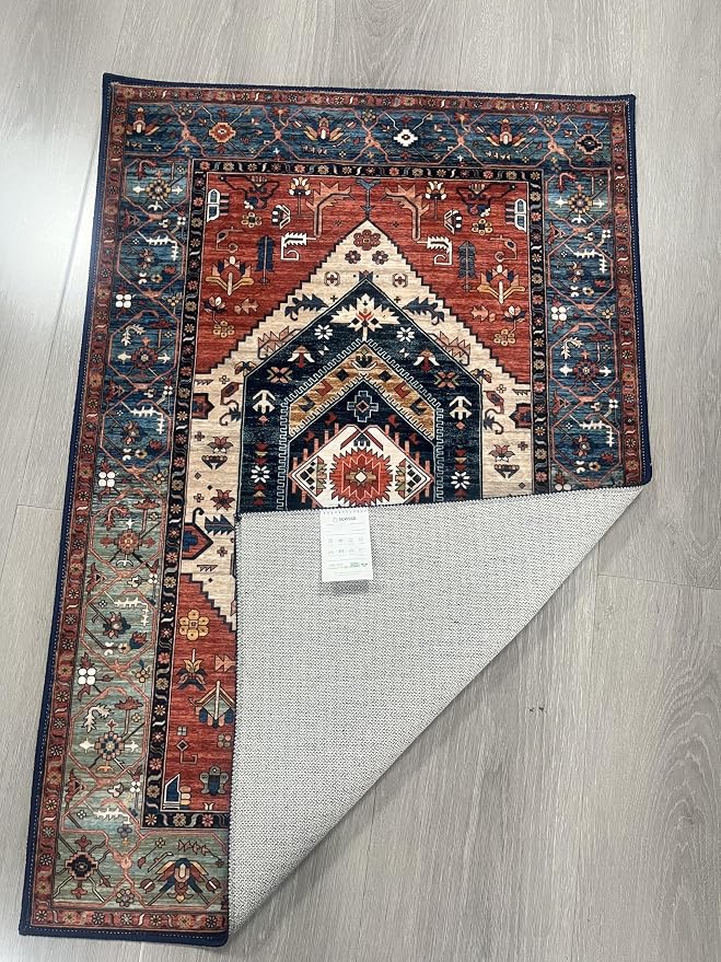 SERISSA 2x4 Boho Rugs for Entryway, Washable Non-Slip Kitchen Runner Rug