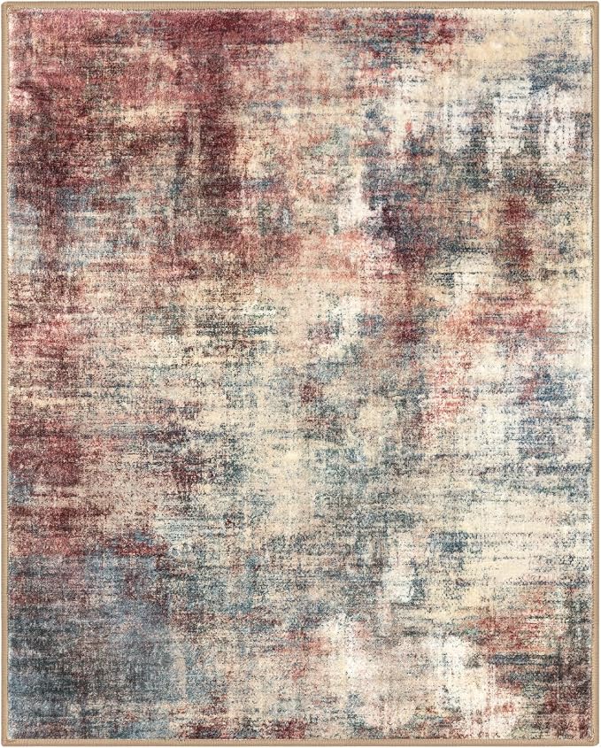 IOHOUZE Abstract Area Rug 4x5 Ft Washable Rugs