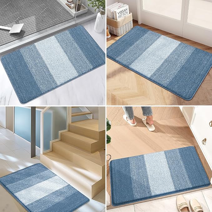 Kitinjoy Indoor Outdoor Door Mat, 59x36 Non-Slip Absorbent Dirt Trapper
