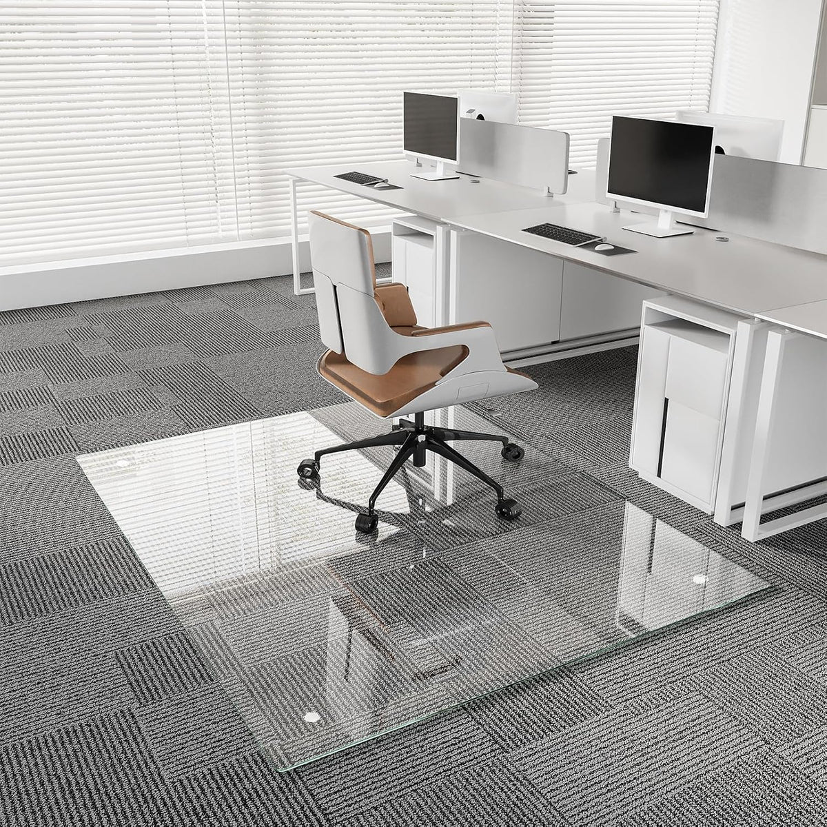 Koonmi Glass Chair Mat for Carpet, 36"x48" Thick Office Chair Mat