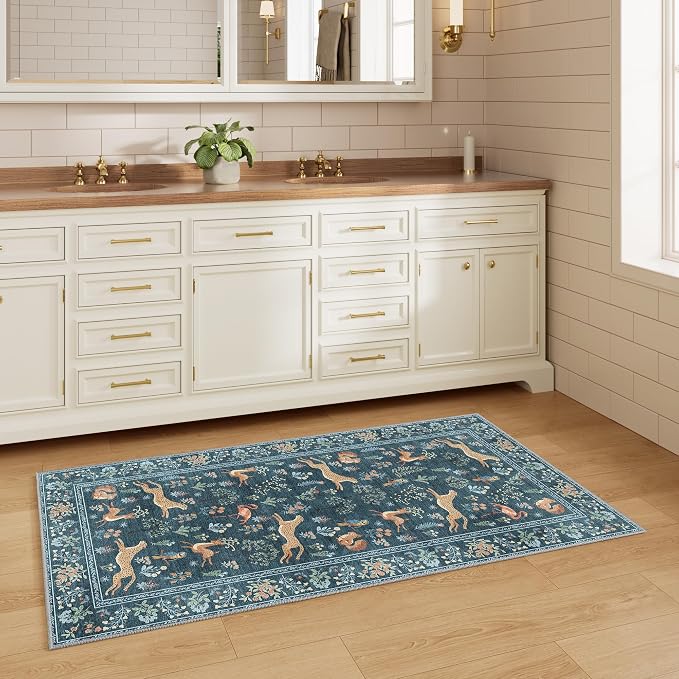 DUKINO 2x4 Rug for Hallway, Washable Kitchen Runner Rug