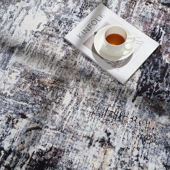 Rugcomf Modern Abstract Washable Rugs 8'x10'