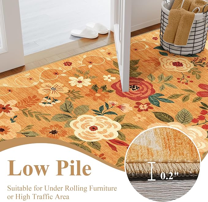 DUKINO 2x8 Runner Rug for Hallway, Washable Kitchen Runner Rug