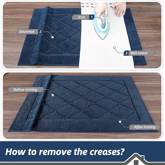 BEQHAUSE Dirt Trapper Door Mat 20" x 32", Doormat Non-Slip Entryway Rugs
