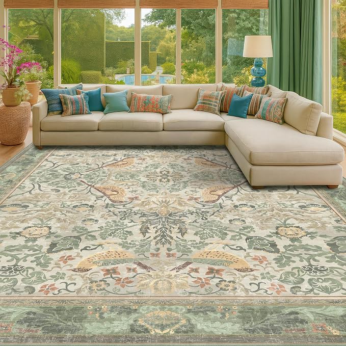 Boho Dining Room Rugs for Under Table 9x12