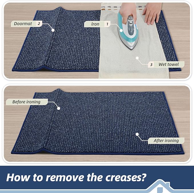 BEQHAUSE Dirt Trapper Door Mat 24" x 36", Non-Slip Washable Doormats Entrance
