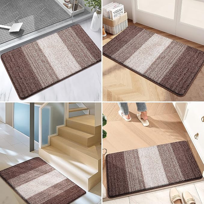 Kitinjoy Indoor Outdoor Door Mat, 47x20 Non-Slip Absorbent Dirt Trapper
