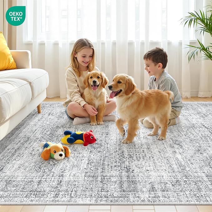 5x7 Area Rugs, Ultra-Thin Washable Rugs