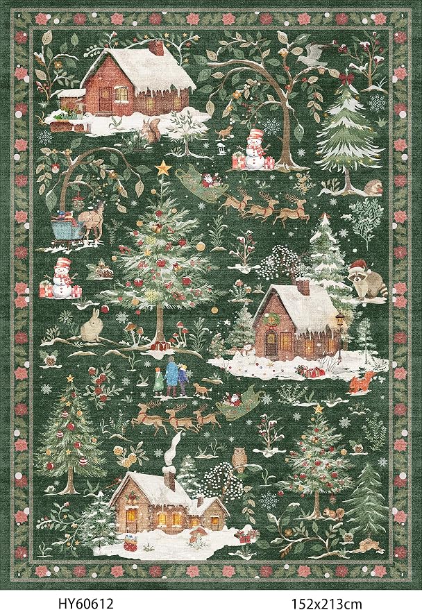 Holiday Christmas Rugs Kitchen Sets of 3