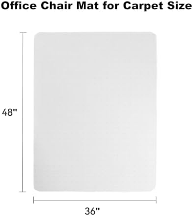 36"x48" Office Chair Mat for Carpet Floor Flat Shipping