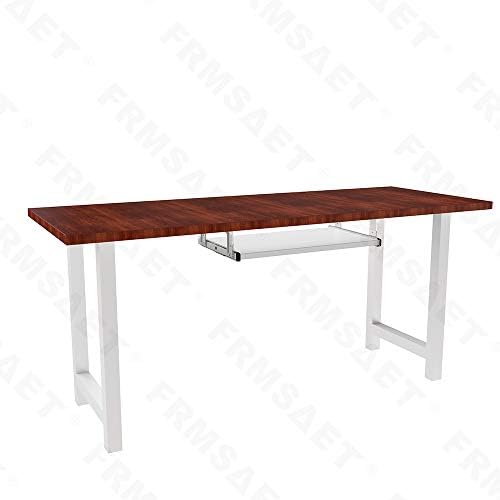 FRMSAET Under Desk 20/24/30 inch Keyboard Drawer Platform (24 in,White)