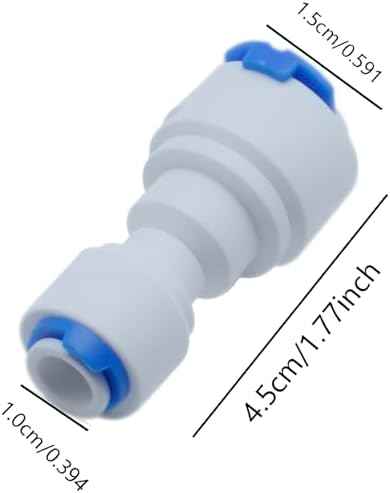 FDXGYH 4 Pcs Quick Straight Connector 1/4 to 3/8 Water Line Adapter Plastic Straight Push Connectors for RO Water Systems Purifiers Filters