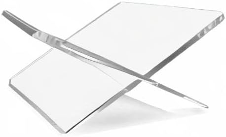 Clear Acrylic Book Stand for Display and Reading, Modern Open Book Holder for Cookbooks, Coffee Table Books, Bibles, Magazines and Art Books