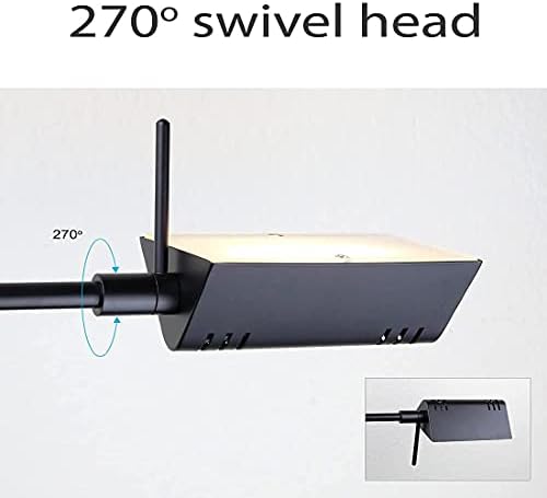 O'Bright LED Pharmacy Floor & Table Lamp Bundle, 12W LED, Full Range Dimming, 360 Degree Swing Arms, Reading & Task Lamp for Craft Work & Sewing, Black