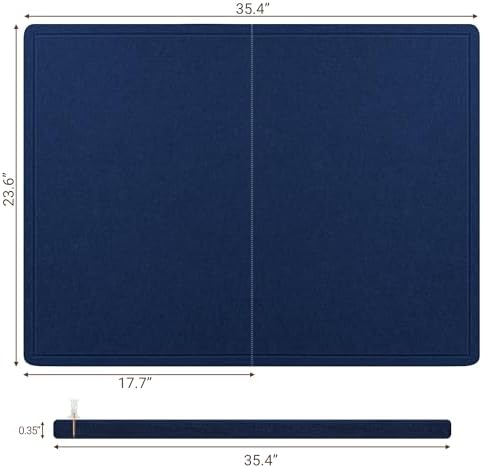 AKTOP Foldable Felt Bulletin Board for Wall, 24x36 inches, Blue