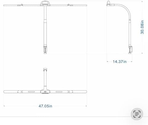 LED Architect Clamp Desk Lamp for Office, Table Light, RGB & Remote