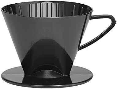 Fino Pour-Over Coffee Brewing Filter Cone, Number 2-Size, Black, Brews