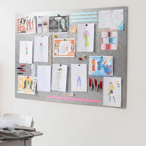 Ireer Magnetic Board Steel, Display Magnetic, Silver, 24 x 36 Inch