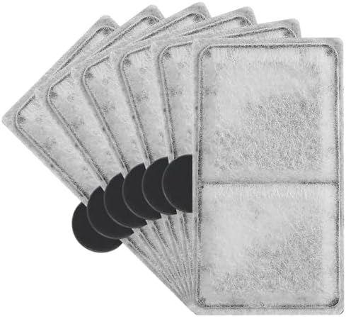 6PCS Filter Cartridges Compatible with Top Fin, EF-S, BF5, BETTAFLO, PF10 3.7x2.1 Inch Replacement Filter for Aquarium Fish Tank Water Filtration