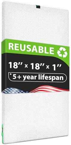 Reair 18x18x1 Air filter, Washable and Reusable Air Filter 18x18x1 for AC HVAC Furnace, MERV 8 Air Filters Machine Washable & Dryer Friendly, AC Furnace Air Filter