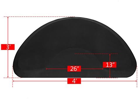 OmySalon 1/2'' Thick Anti Fatigue Mat for Hairstylist Standing, 3'x4' Barber Floor Matt Under Salon Chair, Hair Cutting Hairdressing Equipment
