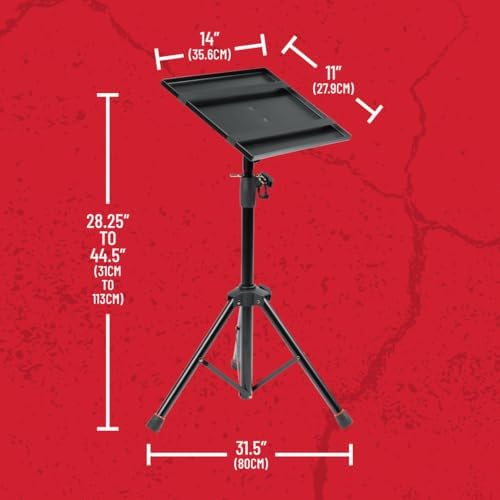 Gator Frameworks Laptop & Projector Tripod Stand with Height & Tilt Adjustment (GFWLAPTOP1500)