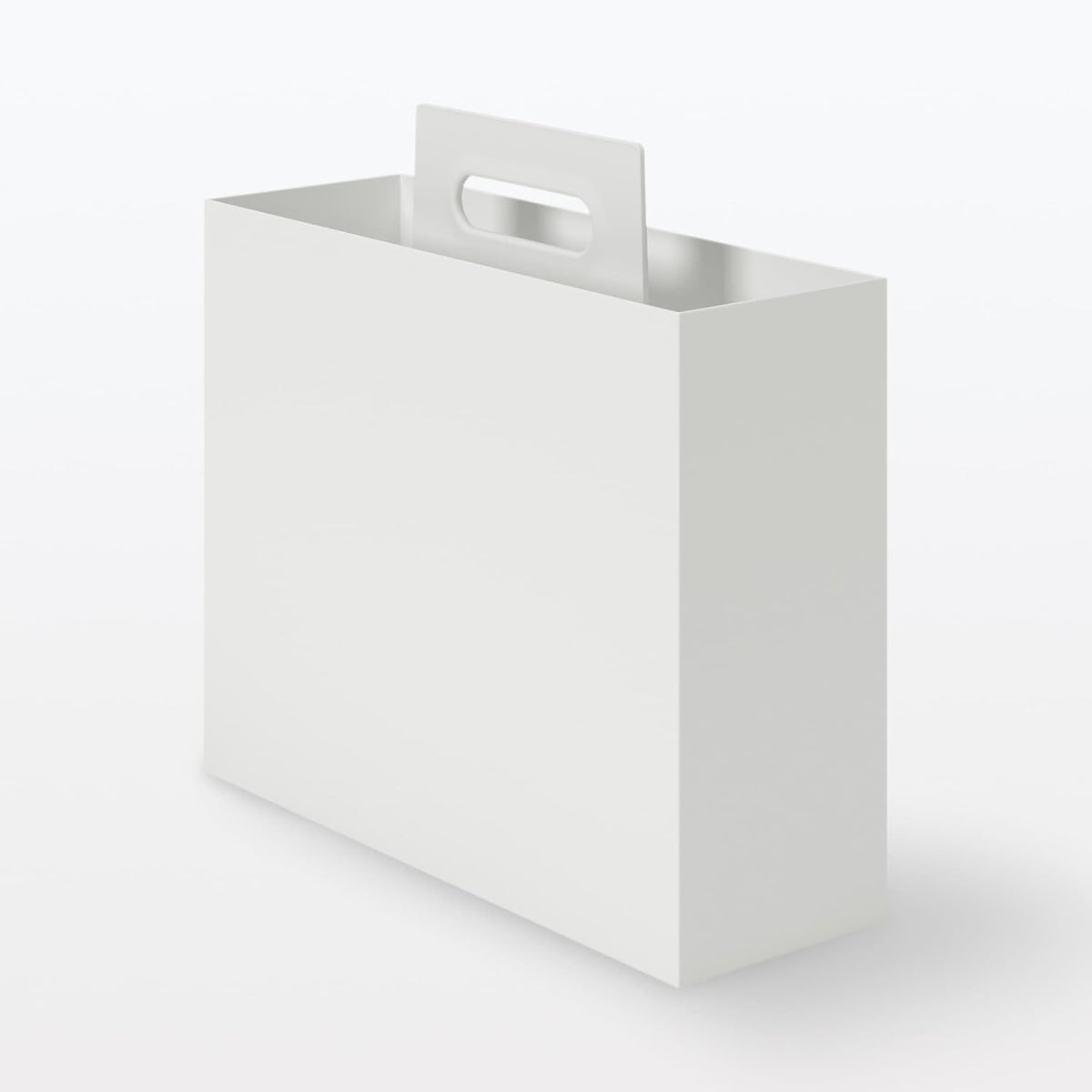 無印良品 MUJI 15930777 File Box with Handle with Recycled Polypropylene, Standard Type, Approx. Width 3.9 x Depth 12.6 x Height 11.2 inches (10 x 32 x 28.5 cm)