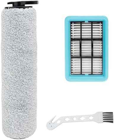 Brush Roll and Filter Replacement Parts for Bissell Crosswave HF2/3845N/3831 Floor Scrubber, 1 Roller Brush 1 Filter 1 Cleaning Brush (Set 2)