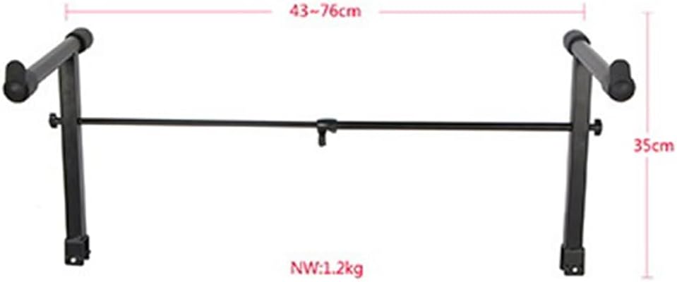Universal Second Tier for Keyboard Stand, Adjustable Width Keyboard Stand Extension Adapter, Second Tier for Electronic Piano, Keyboard Stand Rack Holder Music Instrument Accessories