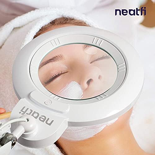 Neatfi Bifocal LED Magnifying Lamp, CCT, 1200 Lumens, 6-Inch Lens (White)
