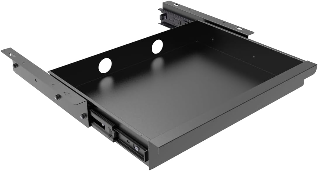 Under Desk Mounted Sliding Pull-out Drawer W 19.2" x D 13.4"