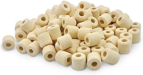PULACO Aquarium Ceramic Ring, Filter Media for Fish Tank, Pond Filter, 1LB