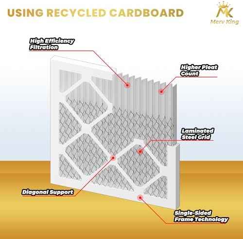 MervKing 16x20x1 Air Filter Actual Size: 15.7" x 19.7" x 0.75" MERV 11 MPR 1000-1200 | MADE IN USA | 6-Pack | Pleated HVAC AC Furnace Replacement