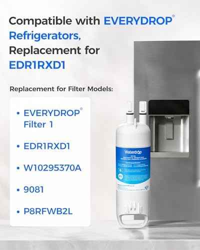 Waterdrop EDR1RXD1 Refrigerator Water Filter, 2-Pack