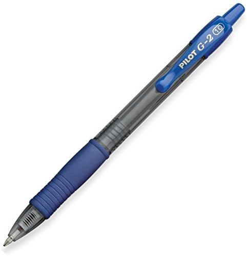 Pilot G2 Retractable Premium Gel Ink Roller Ball Bold, Blue 2 Pens & 24 Refills