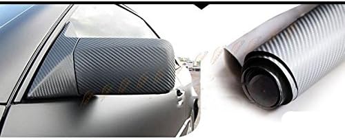 F & B LED LIGHTS Silver 3D Carbon Fiber Film Twill Weave Vinyl Sheet Roll Wrap (84" X 60", Silver)