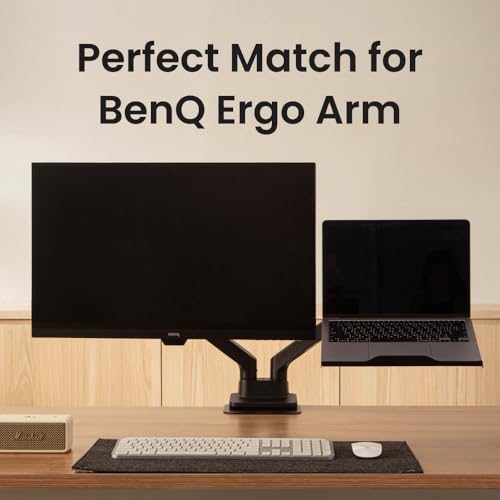 BenQ Laptop Tray for Monitor Arm. Up to 17" 11lbs Notebook. Protective Pads