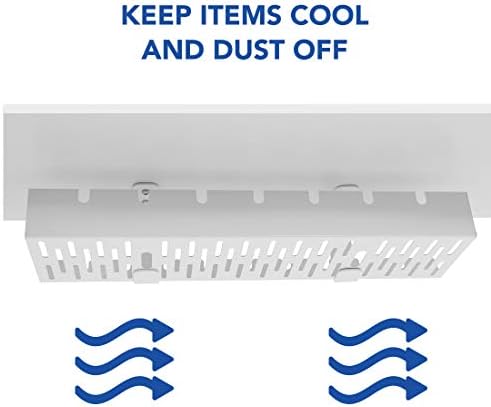 FLEXISPOT Under Desk Cable Management Tray, Metal Raceway Wires Cable Tidy Organizer Office and Home Cable Tray Use for Standing Desk (White)