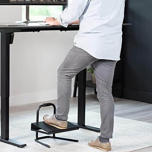 VIVO Black Ergonomic Height Adjustable Foot Rest Platform, STAND-FT01