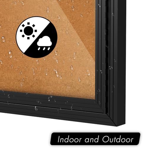 INNOVART Outdoor Enclosed Bulletin Board Weatherproof 60”x36”
