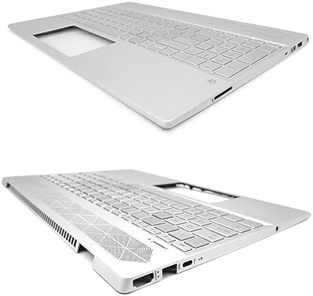 Replacement for HP Pavilion 15-CS 15 CS 15-CS0025CL 15-CS1065CL 15-CS0064ST 15T-CS0057OD 15-CW Laptop Upper Case Palmrest Backlit Keyboard Top Cover Assembly Part L24752-001 Natural Silver