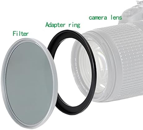 46mm to 62mm Step-Up Ring Filter Adapter for All Brands UV ND CPL Metal Ring Step-Up Rings Adapter Filter (46mm-62mm)