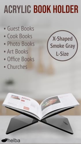 Book Holder - Elegant Acrylic X-Shaped Cookbook Stand for Display