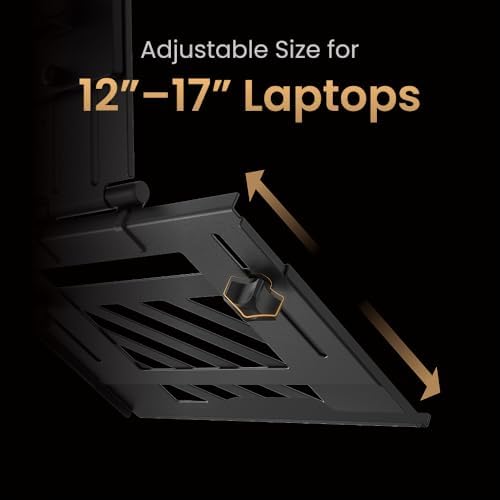 BenQ Laptop Tray for Monitor Arm. Up to 17" 11lbs Notebook. Protective Pads