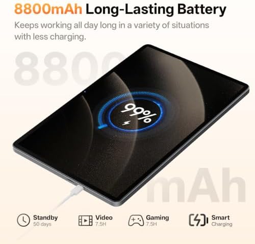 Android 16 Tablet 11 Inch, Octa-core 20GB RAM + 128GB ROM 1TB Expand, Gray