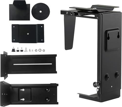 Pholiten Under Desk CPU Mount, 3.94 to 11.61" Wide, Max Load 44Lbs
