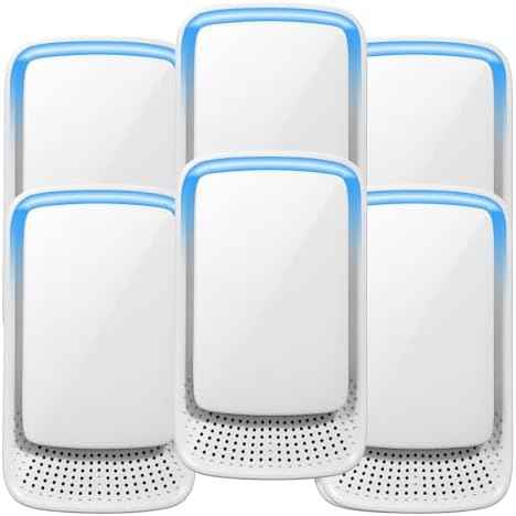 6-Pack Plug in Air Purifier for Home, Advanced Negative Ion Air Purifier for Pet Odor, Smoke & Dust, Quiet Air Ionizer for Dust Mites Odor Eliminator & Room Deodorizer Plug in for Bedroom, Office, Kitchen