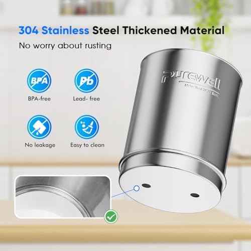 Purewell 1.5G Gravity Water Filter System, 3-Stage 0.01μm