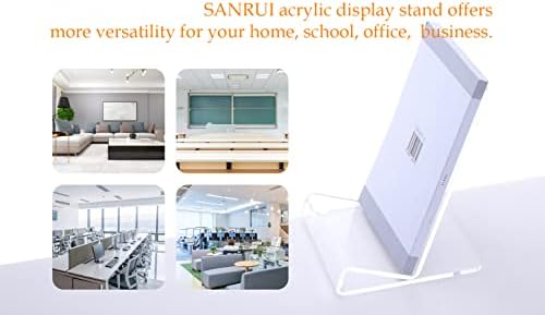 SANRUI 2 Pack Acrylic Book Stand, Clear Easel Stand for Display, A4