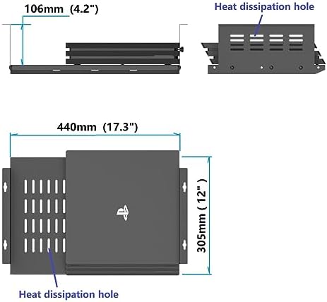 17" Under Desk Computer Mount for Small Form Factor Computers